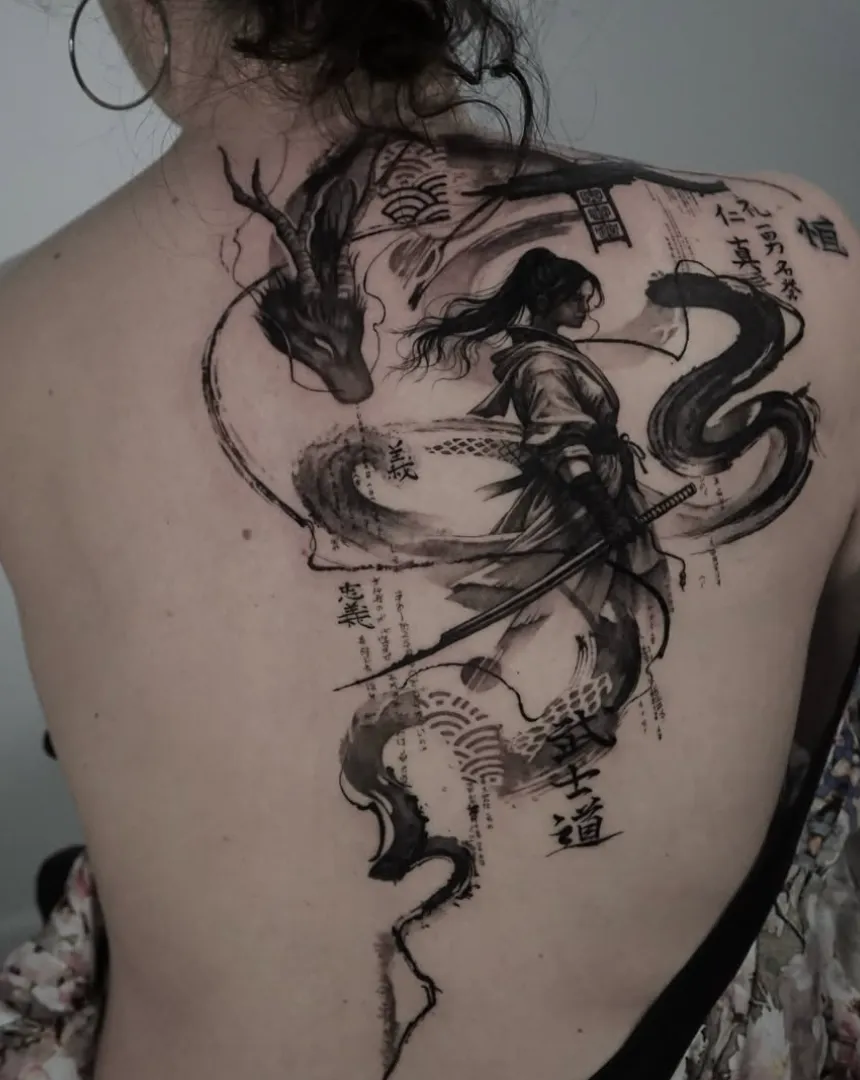 Tatuaje de estilo microrealismo compositivo